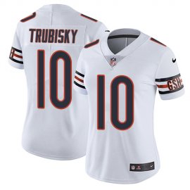 Nike Chicago Bears #10 Mitchell Trubisky White Womens Stitched NFL Vapor Untouchable Limited Jersey