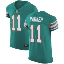 Nike Miami Dolphins #11 DeVante Parker Aqua Green Alternate Mens Stitched NFL Vapor Untouchable Elite Jersey