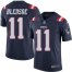 Nike New England Patriots #11 Drew Bledsoe Navy Blue Mens Stitched NFL Limited Rush Jersey