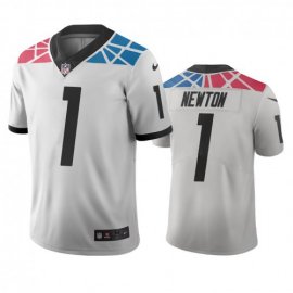 Carolina Carolina Panthers #1 Cam Newton White Vapor Limited City Edition NFL Jersey