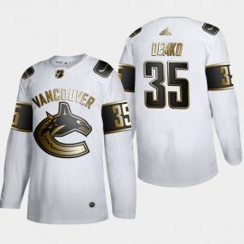 Vancouver Canucks #35 Thatcher Demko Mens Adidas White Golden Edition Limited Stitched NHL Jersey