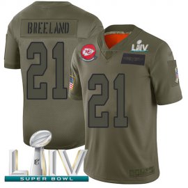 Nike Kansas City Chiefs #21 Bashaud Breeland Camo Super Bowl LIV 2020 Mens Stitched NFL Limited 2019 Salute To Service Jersey