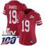 Nike San Francisco 49ers #19 Deebo Samuel Red Super Bowl LIV 2020 Team Color Womens Stitched NFL 100th Season Vapor Limited Jersey