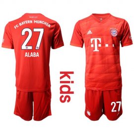 Bayern Munchen #27 Alaba Home Kid Soccer Club Jersey
