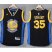 Golden State Warriors #35 Kevin Durant Black Blue Stitched NBA Jersey
