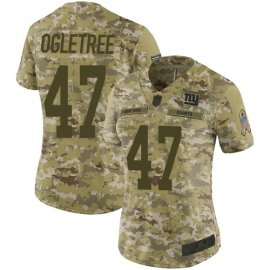 Nike New York Giants #47 Alec Ogletree Camo Womens Stitched NFL Limited 2018 Salute to Service Jersey