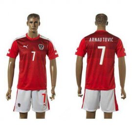 Austria #7 Arnautovic Red Home Soccer Country Jersey