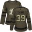 Adidas Calgary Flames #39 Cam Talbot Green Salute to Service Womens Stitched NHL Jersey