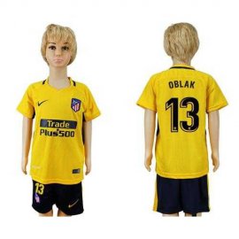 Atletico Madrid #13 Oblak Away Kid Soccer Club Jersey