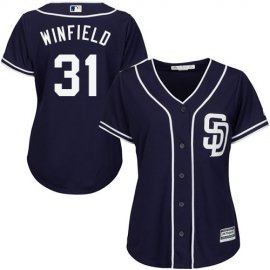 San Diego Padres #31 Dave Winfield Navy Blue Alternate Womens Stitched MLB Jersey