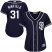 San Diego Padres #31 Dave Winfield Navy Blue Alternate Womens Stitched MLB Jersey