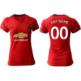 Womens Manchester United Personalized Home Soccer Club Jersey