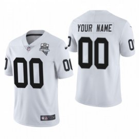 Las Vegas Raiders Custom Mens Nike 2020 Inaugural Season Vapor Limited NFL Jersey White