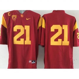 Trojans #21 Red Limited Stitched NCAA Jersey