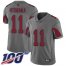 Nike Arizona Cardinals #11 Larry Fitzgerald Silver Mens Stitched NFL Limited Inverted Legend 100th Season Jersey