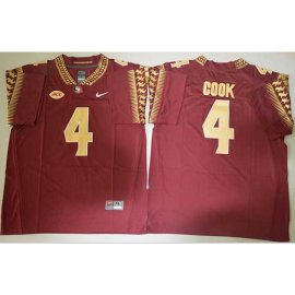 Florida State Seminoles #4 Dalvin Cook Red Stitched NCAA Jersey