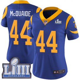 Nike Los Angeles Rams #44 Jacob McQuaide Royal Blue Alternate Super Bowl LIII Bound Womens Stitched NFL Vapor Untouchable Limited Jersey