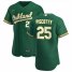 Oakland Athletics #25 Stephen Piscotty Mens Nike Kelly Green Alternate 2020 Authentic Player MLB Jersey