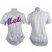 New York Mets Blank White(Blue Strip) Womens Home Stitched MLB Jersey