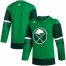 Buffalo Sabres Blank Mens Adidas 2020 St. Patricks Day Stitched NHL Jersey Green