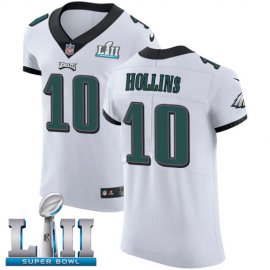 Nike Philadelphia Eagles #10 Mack Hollins White Super Bowl LII Mens Stitched NFL Vapor Untouchable Elite Jersey