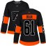 Adidas Philadelphia Flyers #61 Justin Braun Black Alternate Authentic Womens Stitched NHL Jersey