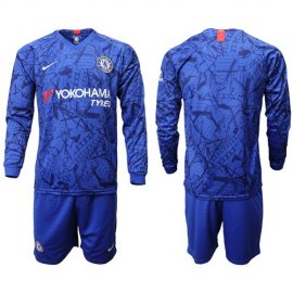 Chelsea Blank Home Long Sleeves Soccer Club Jersey