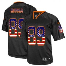 Nike Chicago Bears #89 Mike Ditka Black Mens Stitched NFL Elite USA Flag Fashion Jersey