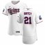 Minnesota Twins #21 Tyler Duffey Mens Nike White Home 2020 60th Season Authentic Team MLB Jersey