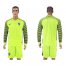 France Blank Green Long Sleeves Goalkeeper Soccer Country Jersey