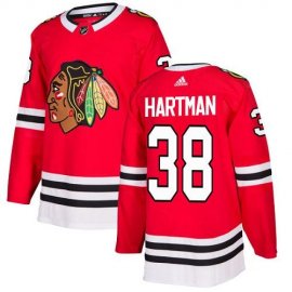 Adidas Chicago Blackhawks #38 Ryan Hartman Red Home Authentic Stitched NHL Jersey