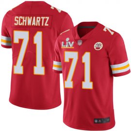 Nike Kansas City Chiefs #71 Mitchell Schwartz Red Team Color Mens Super Bowl LV Bound Stitched NFL Vapor Untouchable Limited Jersey