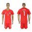 Egypt #1 Hadari Red Goalkeeper Soccer Country Jersey