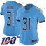 Nike Tennessee Titans #31 Kevin Byard Light Blue Alternate Womens Stitched NFL 100th Season Vapor Limited Jersey