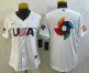 Womens USA Baseball Big Logo 2023 White World Baseball Classic Stitched Jersey