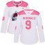 Adidas Colorado Avalanche #9 Lanny McDonald White/Pink Authentic Fashion Womens Stitched NHL Jersey