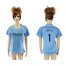 Womens Manchester City #1 C.Bravo Home Soccer Club Jersey