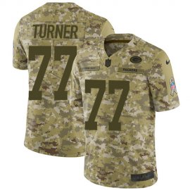 Nike Green Bay Packers #77 Billy Turner Camo Mens Stitched NFL Limited 2018 Salute To Service Jersey