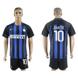 Inter Milan #10 Jovetic Home Soccer Club Jersey