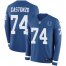 Nike Indianapolis Colts #74 Anthony Castonzo Royal Blue Team Color Mens Stitched NFL Limited Therma Long Sleeve Jersey