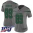 Nike New York Jets #89 Chris Herndon Gray Womens Stitched NFL Limited Inverted Legend 100th Season Jersey