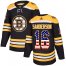 Adidas Boston Bruins #16 Derek Sanderson Black Home Authentic USA Flag Stitched NHL Jersey