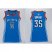 Womens Thunder #35 Kevin Durant Blue Dress Stitched NBA Jersey