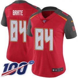 Nike Tampa Bay Buccaneers #84 Cameron Brate Red Team Color Womens Stitched NFL 100th Season Vapor Untouchable Limited Jersey