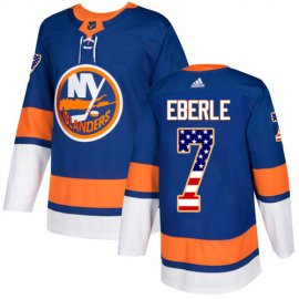 Adidas New York Islanders #7 Jordan Eberle Royal Blue Home Authentic USA Flag Stitched NHL Jersey