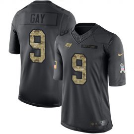 Nike Tampa Bay Buccaneers #9 Matt Gay Black Mens Stitched NFL Limited 2016 Salute to Service Jersey