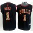 Chicago Bulls 1 Derrick Rose Black Revolution 30 Swingman NBA Jerseys Camo Number Cheap