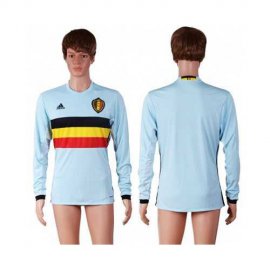 Belgium Blank Away Long Sleeves Soccer Country Jersey