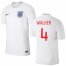 England #4 Walker Home Thai Version Soccer Country Jersey
