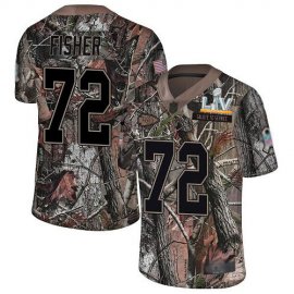 Nike Kansas City Chiefs #72 Eric Fisher Camo Youth Super Bowl LV Bound Stitched NFL Limited Rush Realtree Jersey